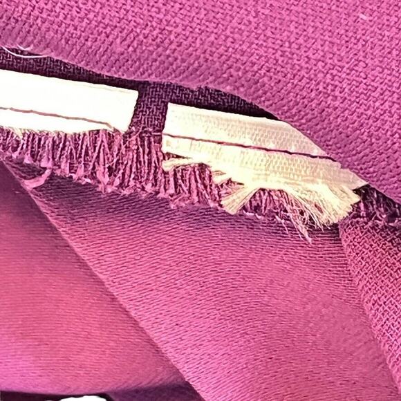 Ann Taylor Loft Petites Womens Purple Ruffle Sleeveless Casual Mini Dress sz M P - Picture 15 of 16